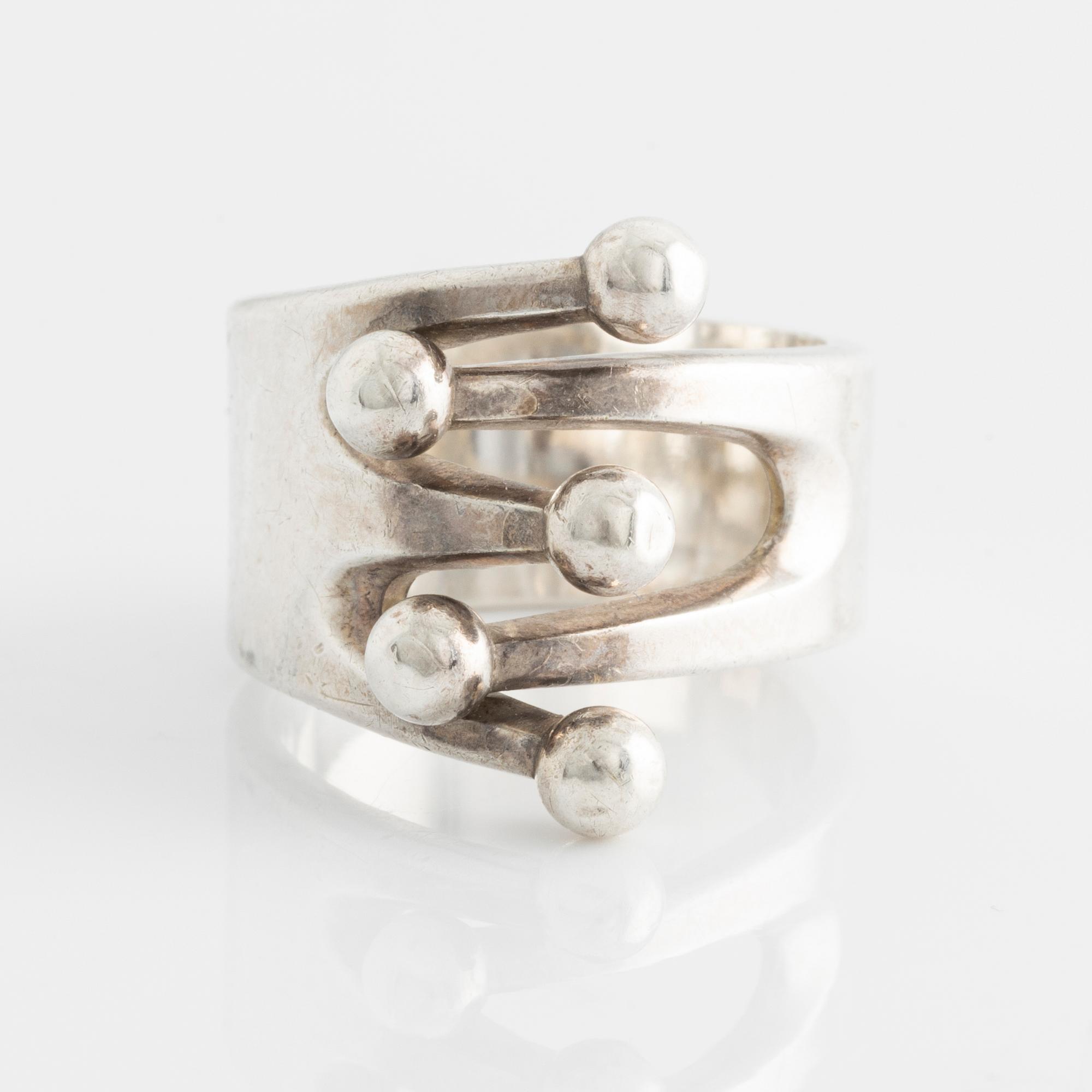 Anna Greta Eker, ring, sterling silver, Norway.