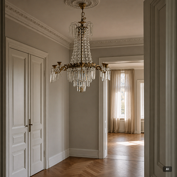 A chandelier, late 19th Century.