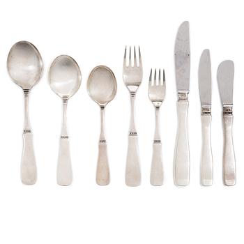 An 85-piece 'Uppsala' silver flatware service, including mark of MGAB, Lidköping 1974.