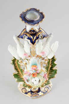 LJUSSTAKE, porslin, möjligen Ryssland, 1800-talets mitt.