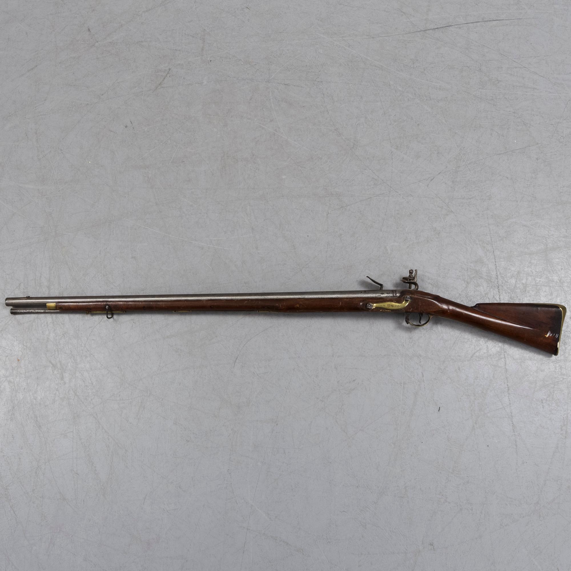 A British military late 18th century flintlock musket.