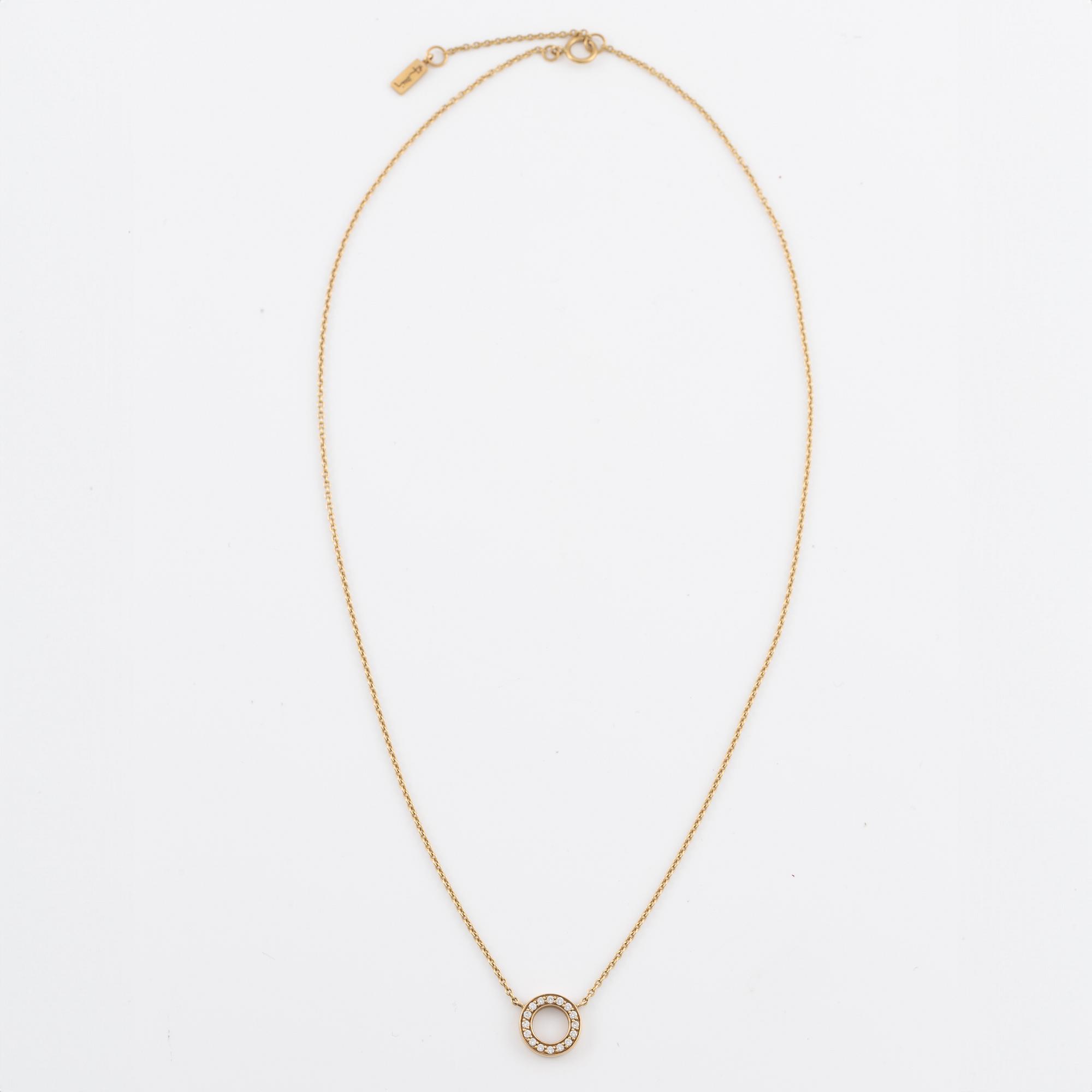 Efva Attling, Necklace, 18K gold with brilliant-cut diamonds.