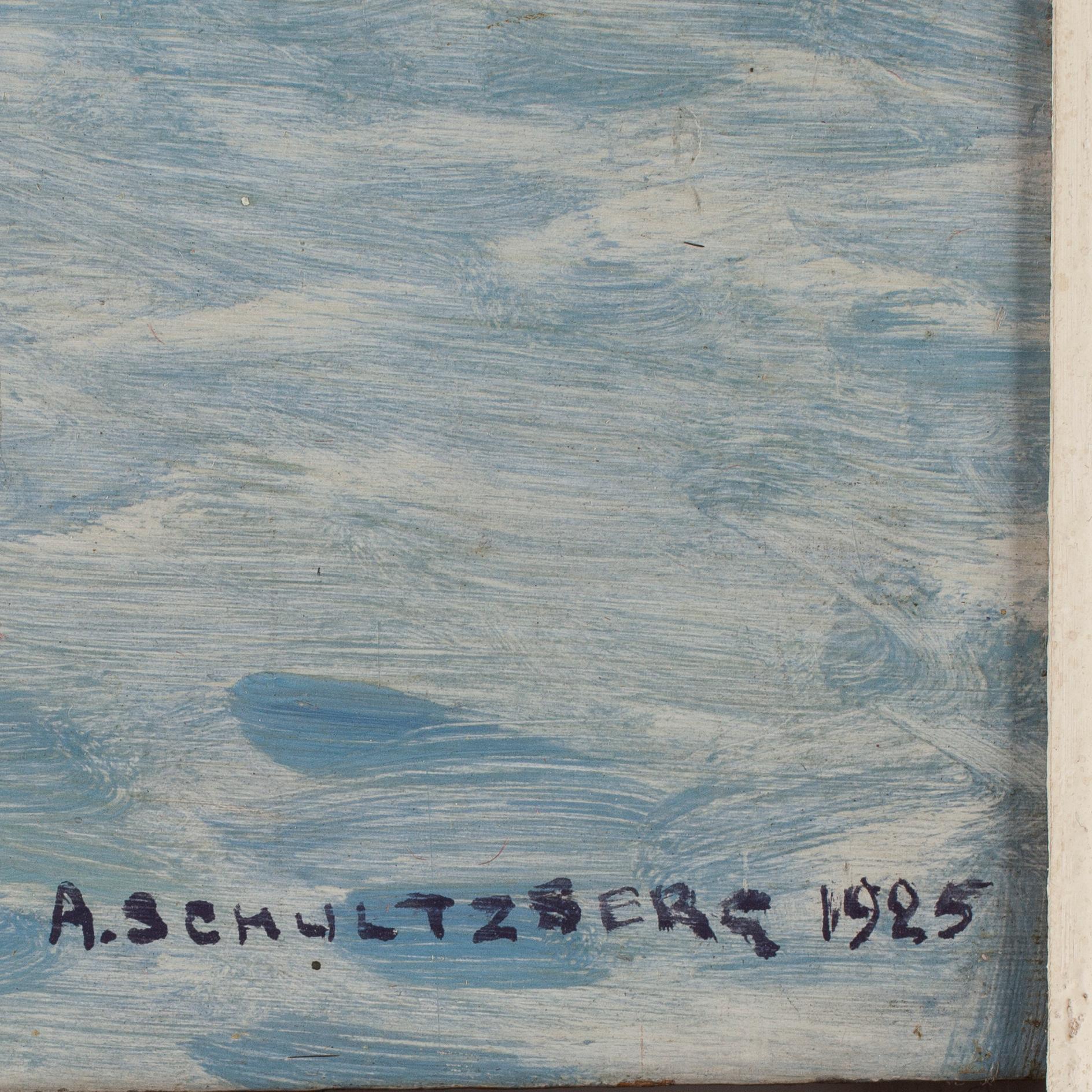 ANSHELM SCHULTZBERG, olja på pannå. Signerad och daterad 1925.