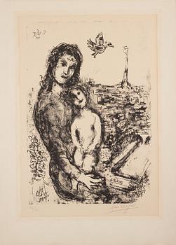 MARC CHAGALL, litografi, 1969, signerad med blyerts och numrerad 26/40.