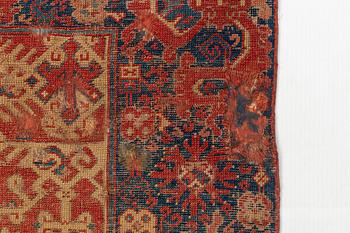 A west Anatolian "Lotto" rug, 17th century, ca 133 x 115 cm.