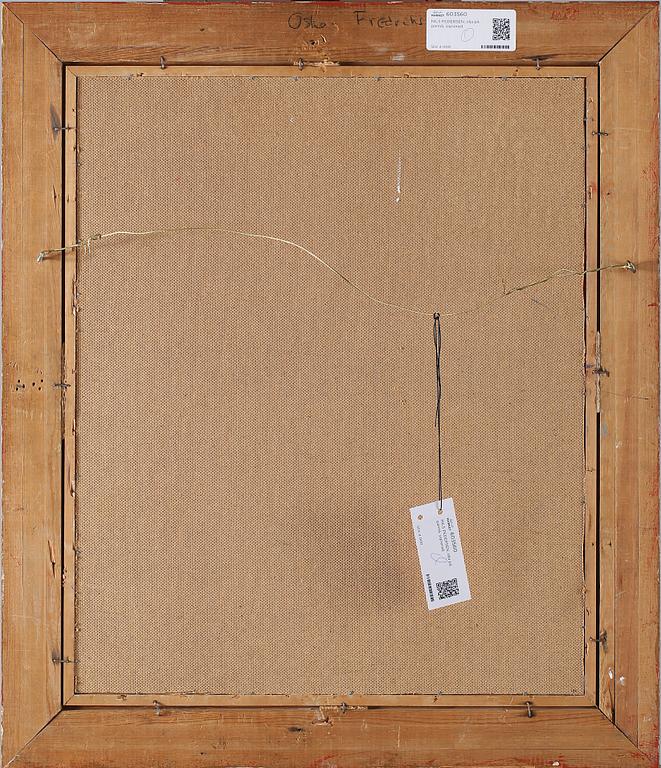 NILS PEDERSEN, olja på pannå, signerad.