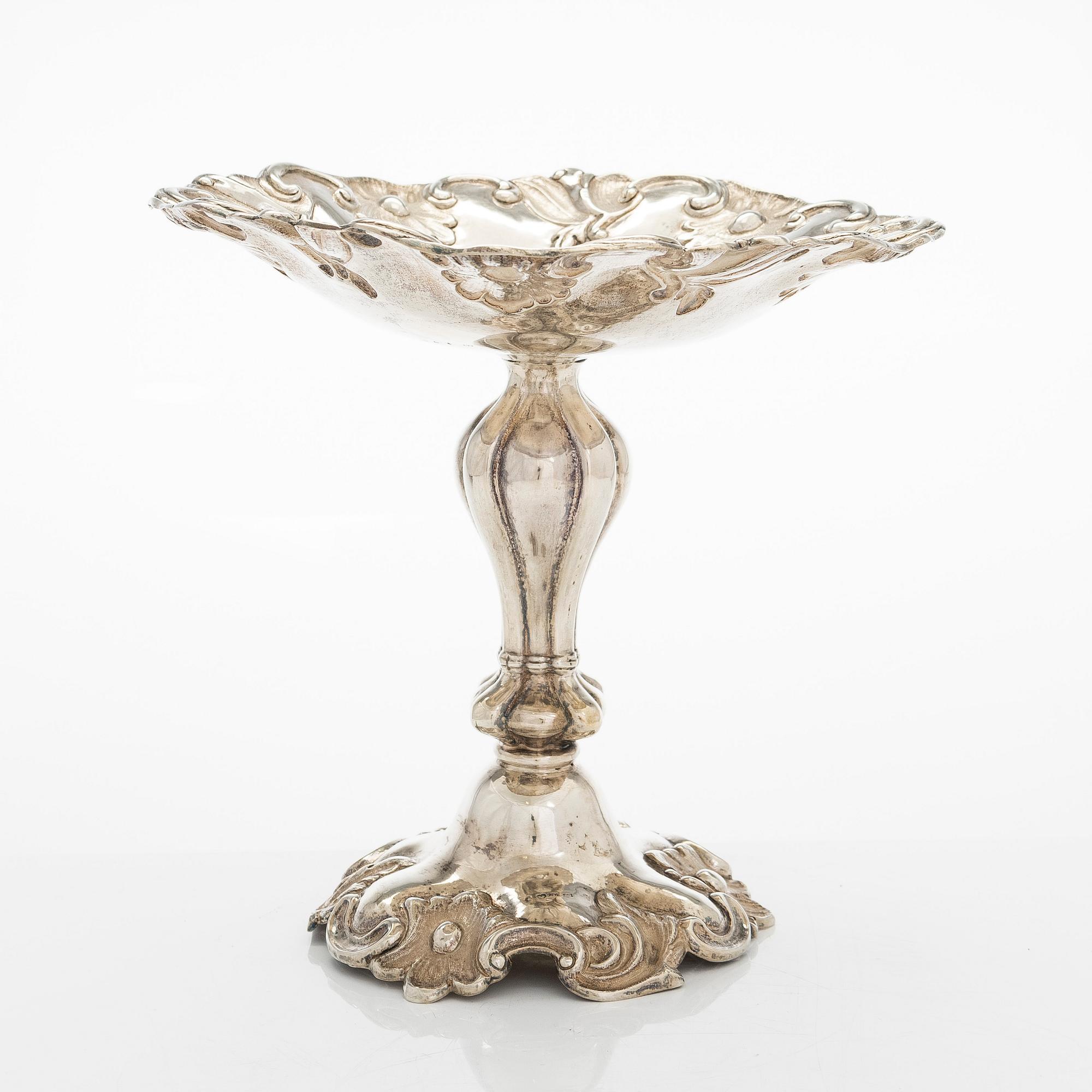 Uppsatsskål, silver, Sverige, 1852.