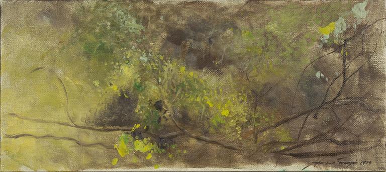 John-E Franzén, oil on canvas, signed and dated 1979. Dated Fylleskog 1979 verso.