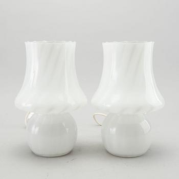 A PAIR OF MURANO TABLE LAMPS.