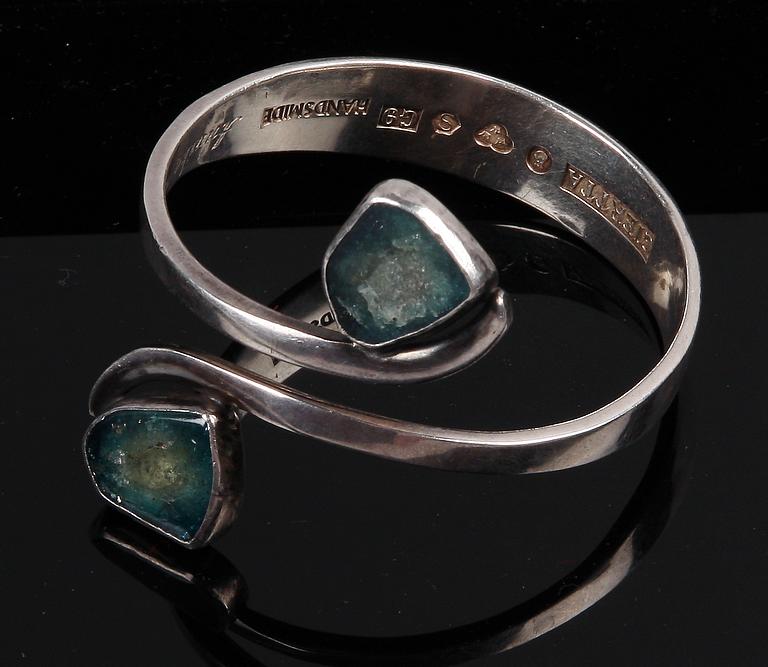 ARMRING, silver, Giertta, Stockholm 1957.