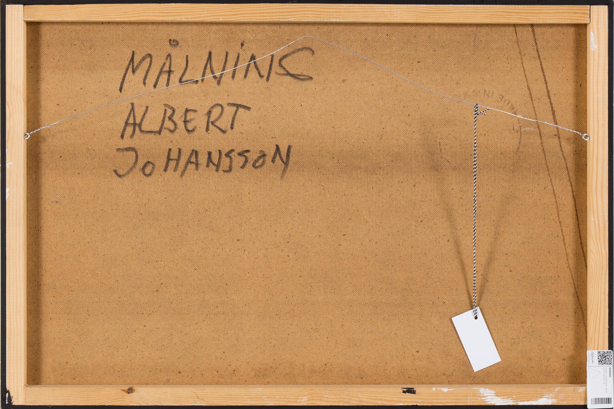 ALBERT JOHANSSON, olja på pannå, signerad.