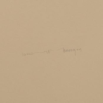 LOUIS LE BROCQUY, etching in colours signed and numbered.