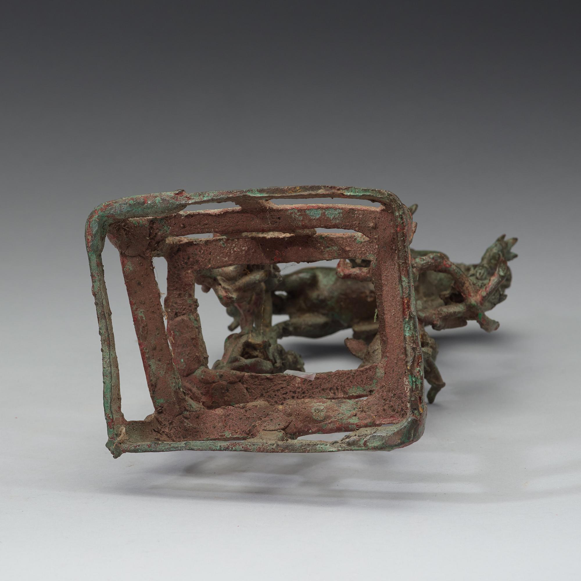 A large bronze equestrian sculpture, Burma, 19th Century.