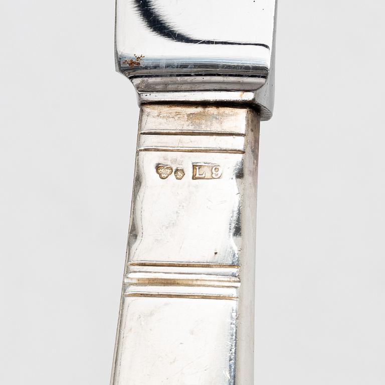 Jacob Ängman, Silver cutlery parts, "Rosenholm", GAB, including Stockholm 1967 (31 pieces).