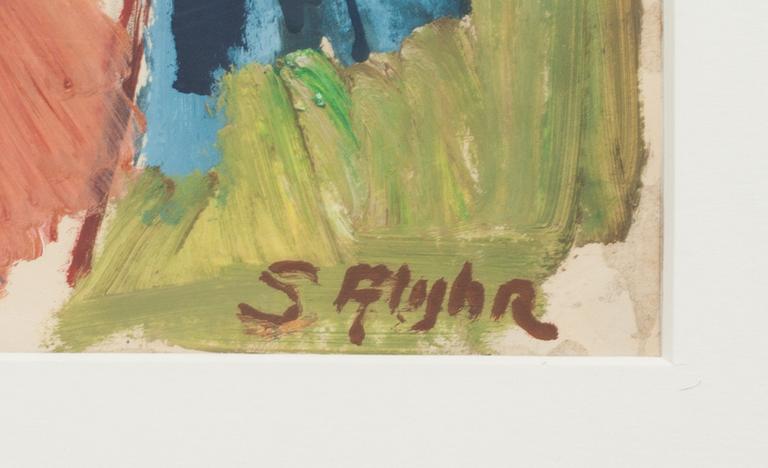 STIG ALYHR, olja på papper, signerad.