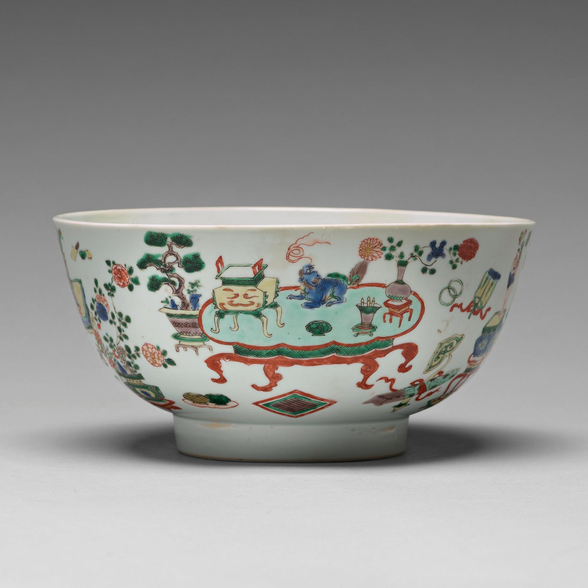 SKÅL, porslin. Qingdynastin, Kangxi (1662-1722).
