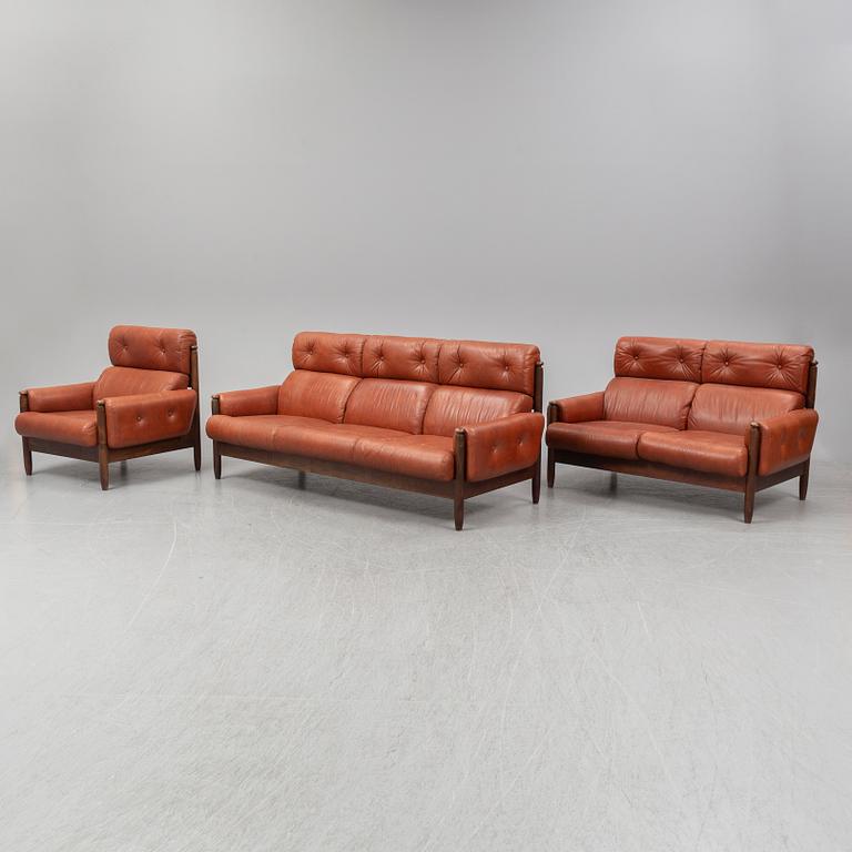 A 1960's/70's three-piece furniture suite.