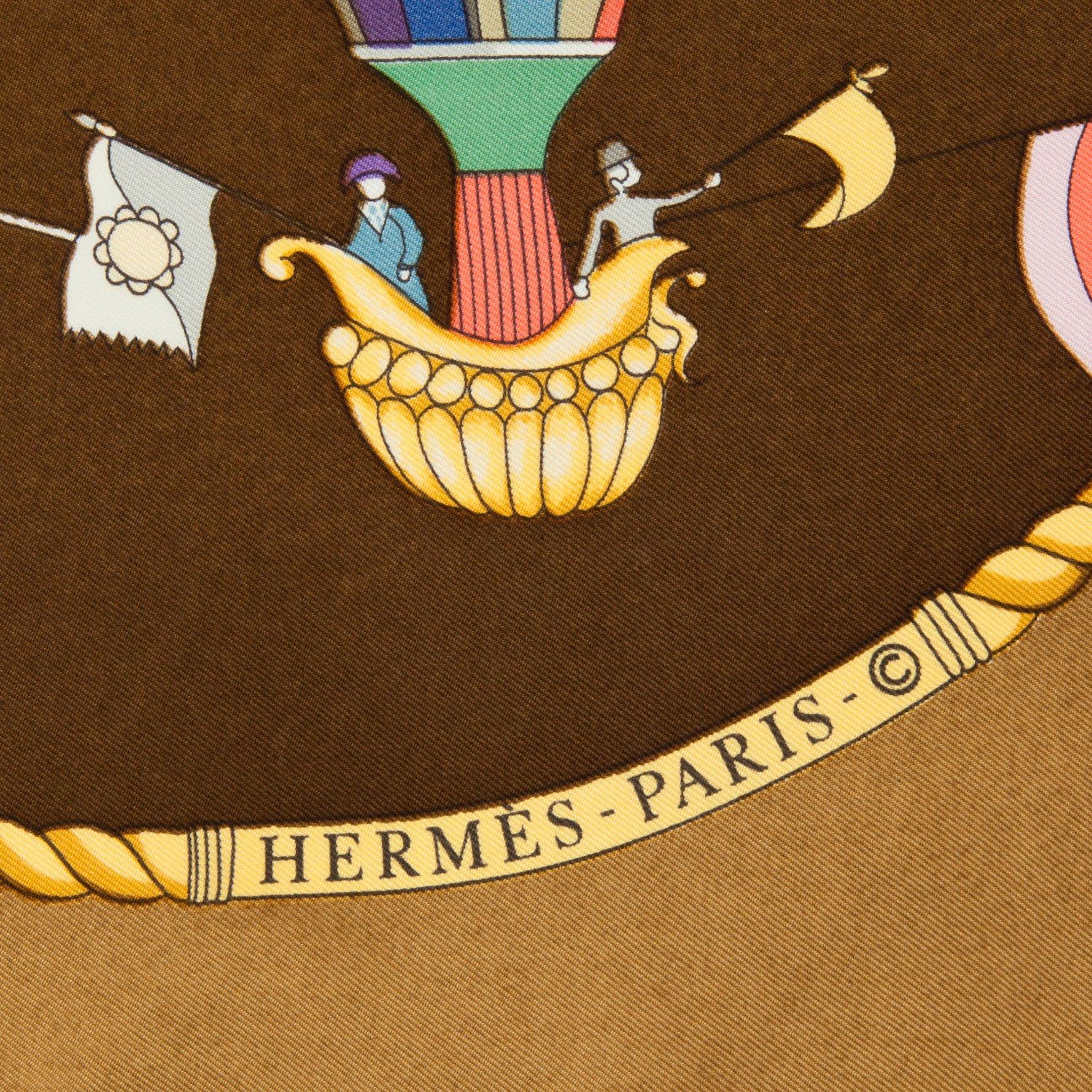 HERMÈS, scarf, "Les folies du ciel".