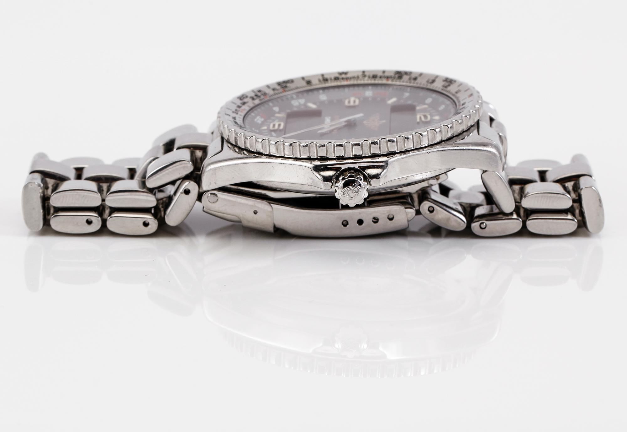 ARMBANDSUR, stål, Breitling, Chronospace.