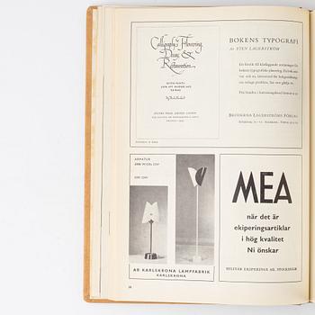 Svenska Slöjdföreningens Tidskrift, 9 band, 1955-1963.