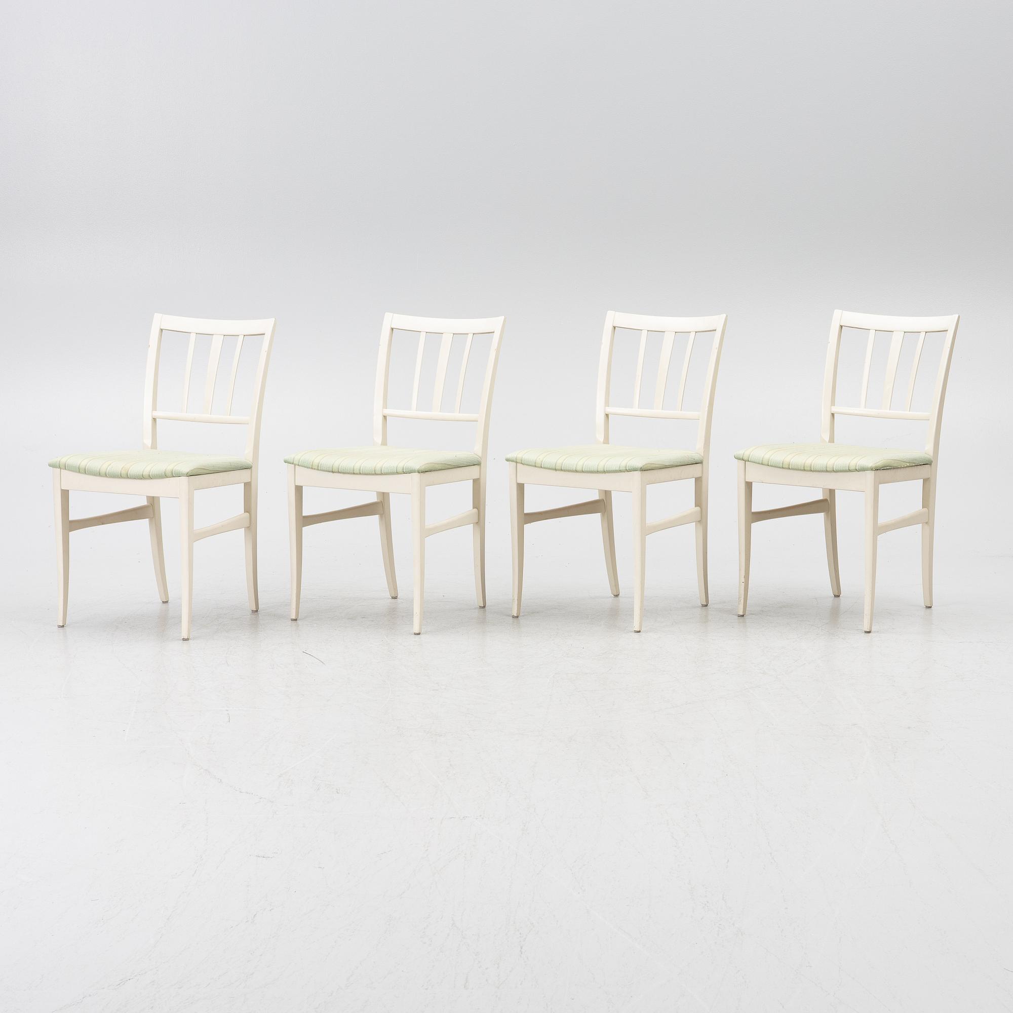 Carl Malmsten, chairs, 4 pcs, "Talavid", Waggeryds Möbelfabrik AB, second half of the 20th century.