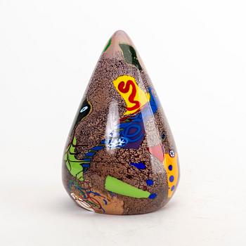 A signed Jan-Erik Ritzman glass sculpture from Transjö.