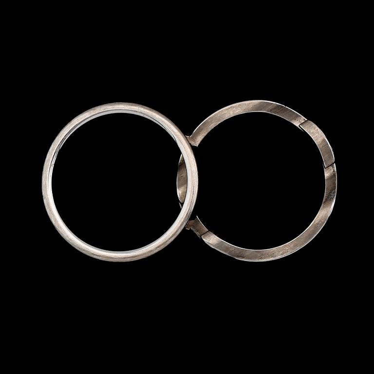 RING, 18k vitguld, "Fusion", Nina Koppel, Georg Jensen. Total vikt ca 11,6 g.