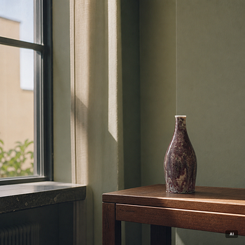Aune Siimes, Vase, porcelain, Arabia, Finland 1940s.