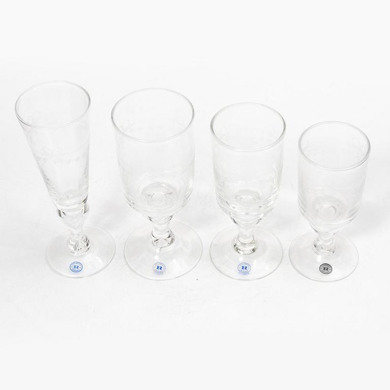 Reijmyre Glasbruk, a 20 piece "Antique" glass service.