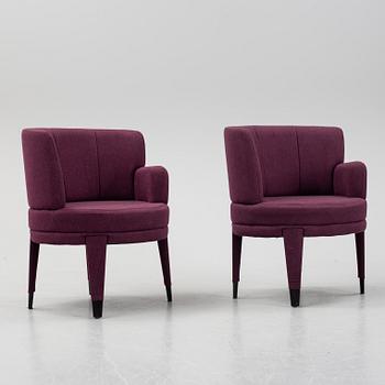 A pair of armchairs, 21st Century.