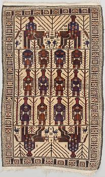 MATTA, old/semiantik, Beludj, figural, ca 200 x 122 cm.