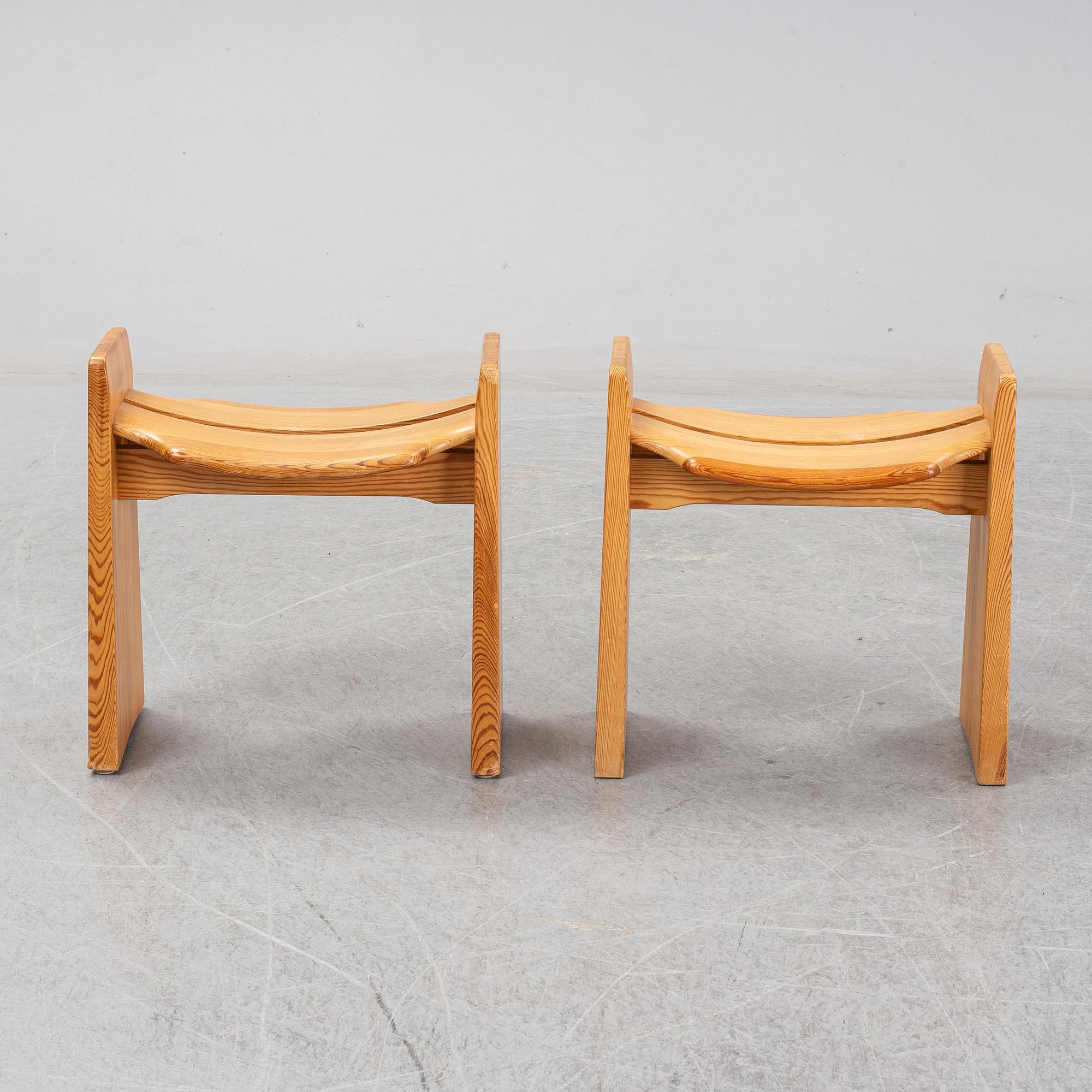 Gilbert Marklund, a pair of 'Jonte' chairs, designed 1969.