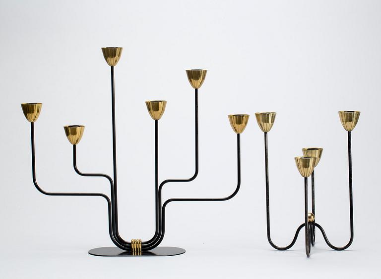 LJUSSTAKAR, 2 stycken,  Gunnar Ander, Ystad Metall.