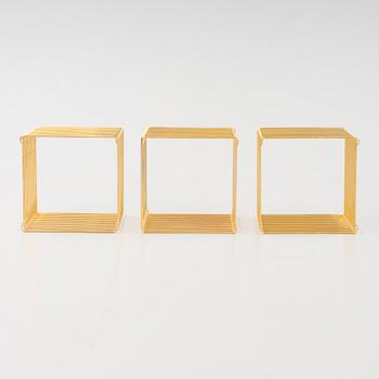 Verner Panton, a set of three 'Wire' shelves, Montana.