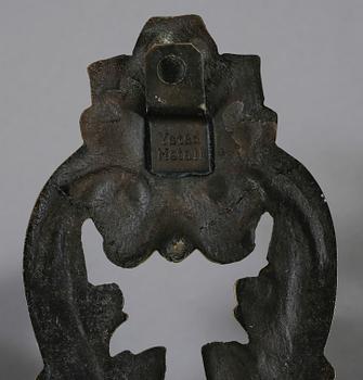 VÄGGAPPLIQUER, ett par, rokokostil, Ystad metall, 1900-talets början.