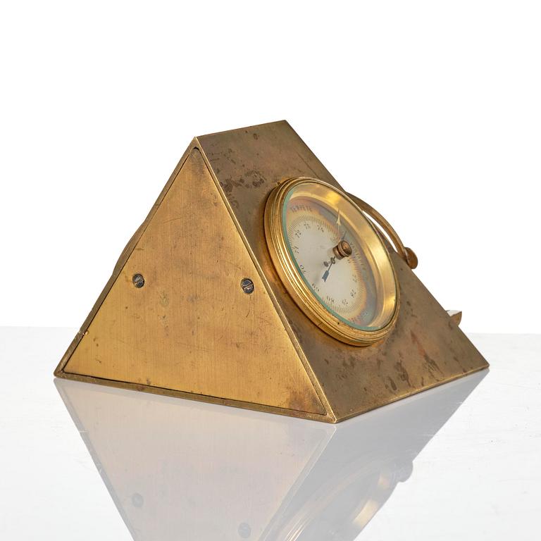 Reseur med barometer och termometer, Frankrike, 1900-talets början.