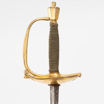 A smallsword, 18th century.