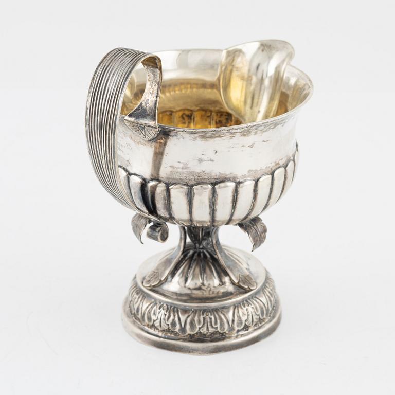 Carl Zacharias Schultz, gräddsnäcka, silver, empire, Tavastehus Hämeenlinna, Finland 1831.