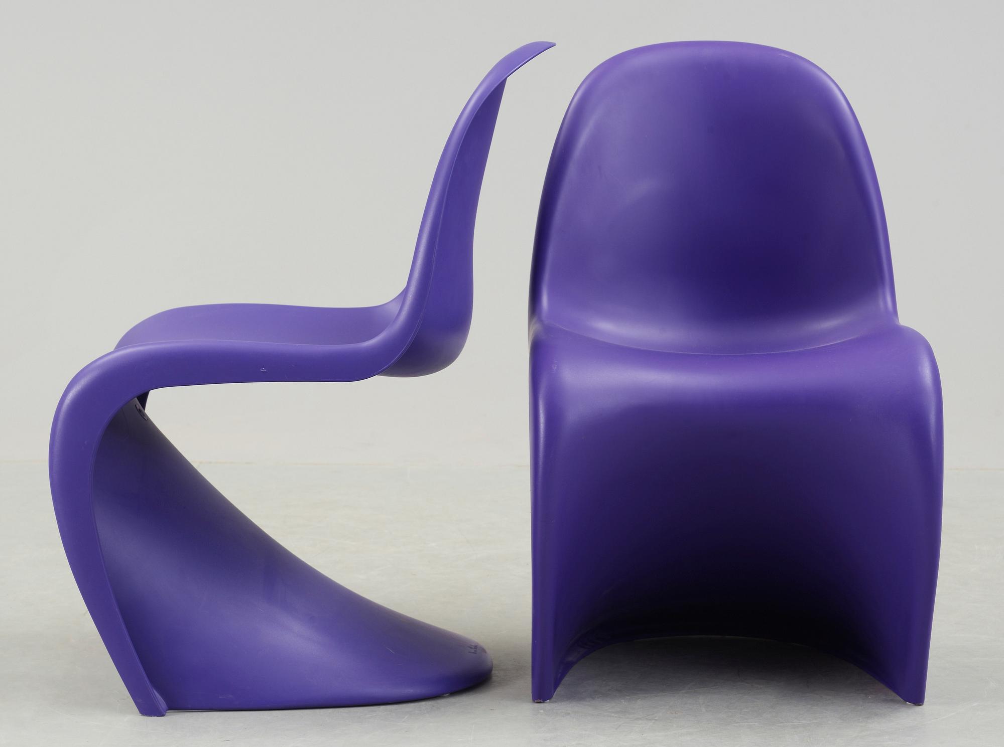 STOLAR, ett par, "Panton chair", Verner Panton för Vitra.