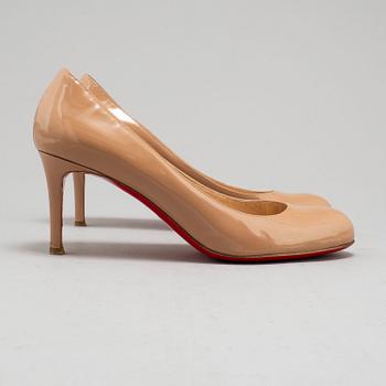 CHRISTIAN LOUBOUTIN, a pair of patent leather high heel shoes, size 39½.