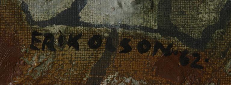 OLSON, ERIK, olja på duk, sign o dat "62".