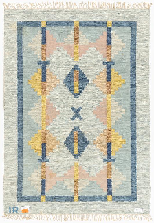 Ida Rydelius, a flat weave carpet, signed IR, ca 243 x 172 cm.