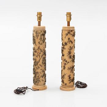 Bordslampor, ett par, samtida.