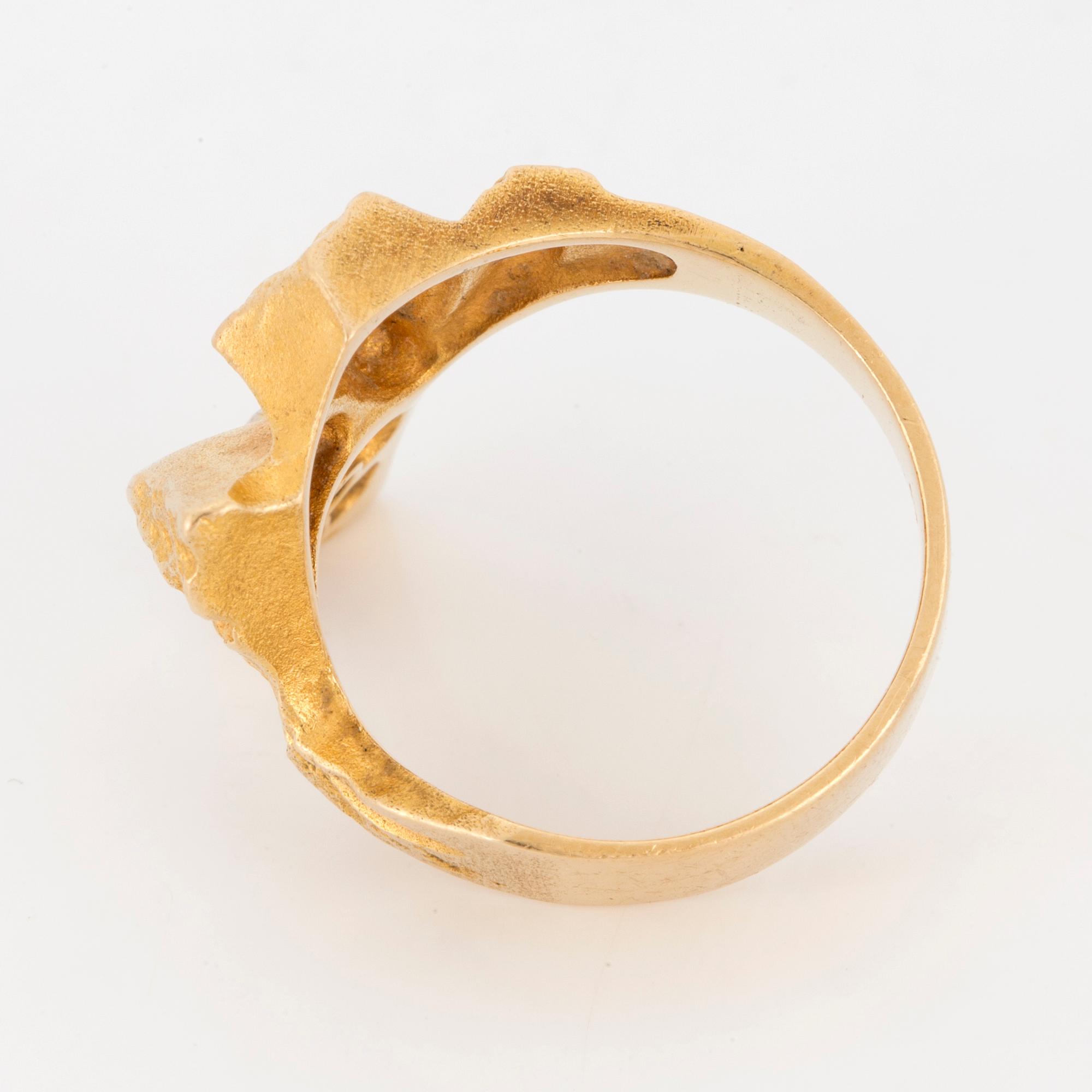 RING, med diamanter, Lapponia 1974.