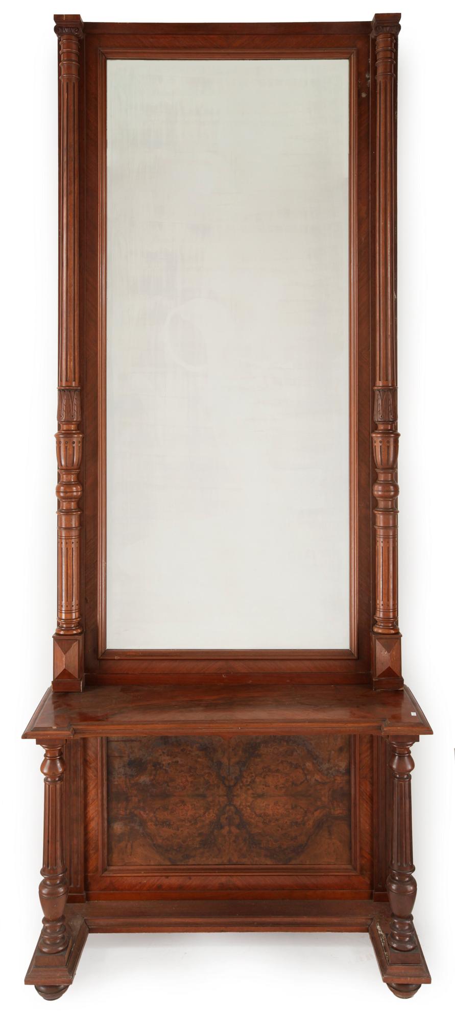 SPEGEL MED KONSOLBORD, nyrenässans, sent 1800-tal.
