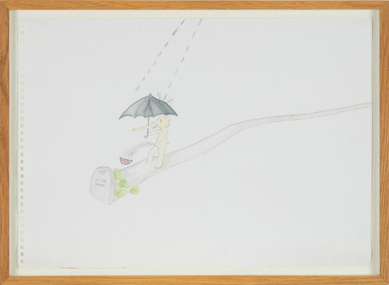 Lisa Jeannin, mixed media on paper.