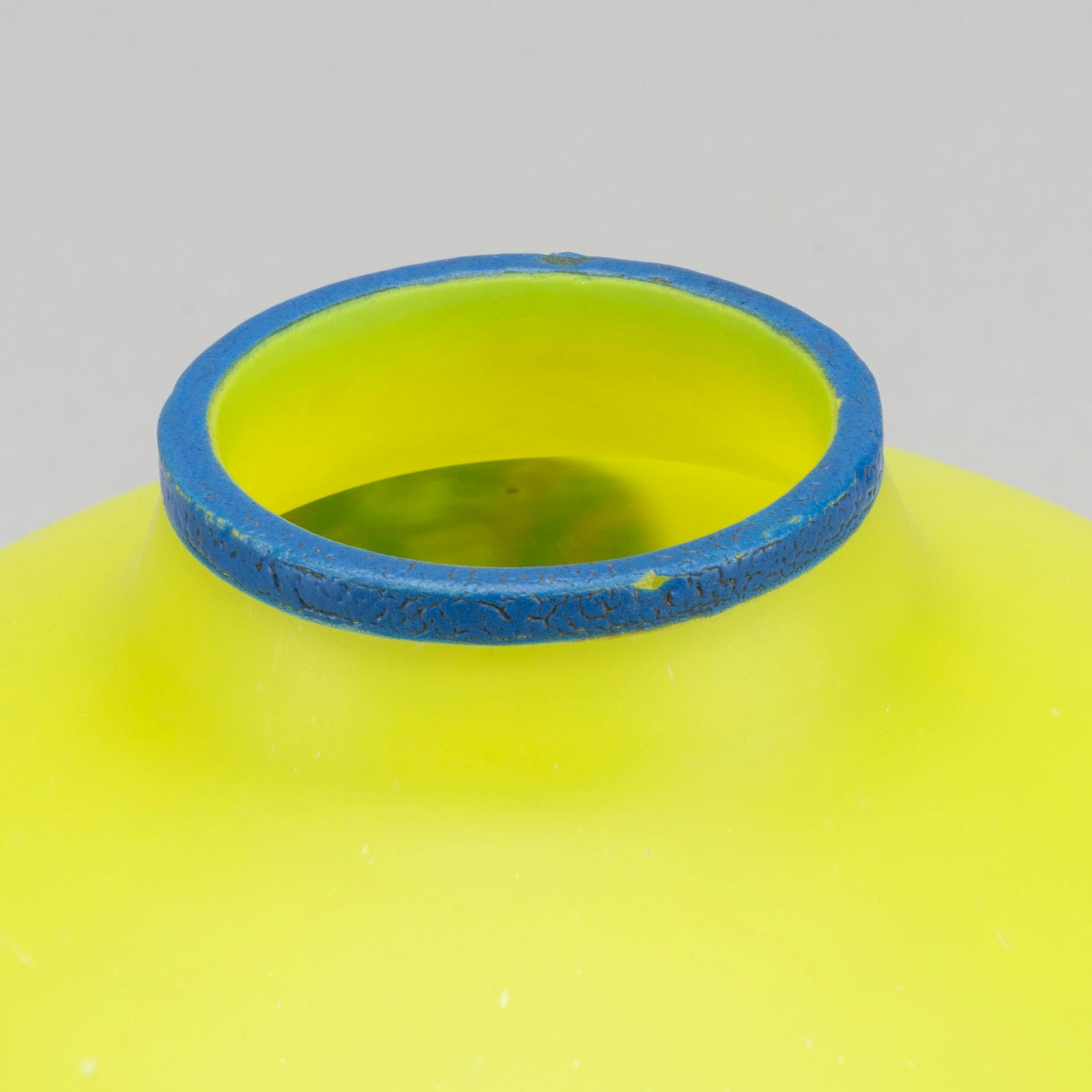 JEAN BORN & LUCIEN WILLMETZ (Robj), a signed Art Deco enamelpainted glass vase around 1925.