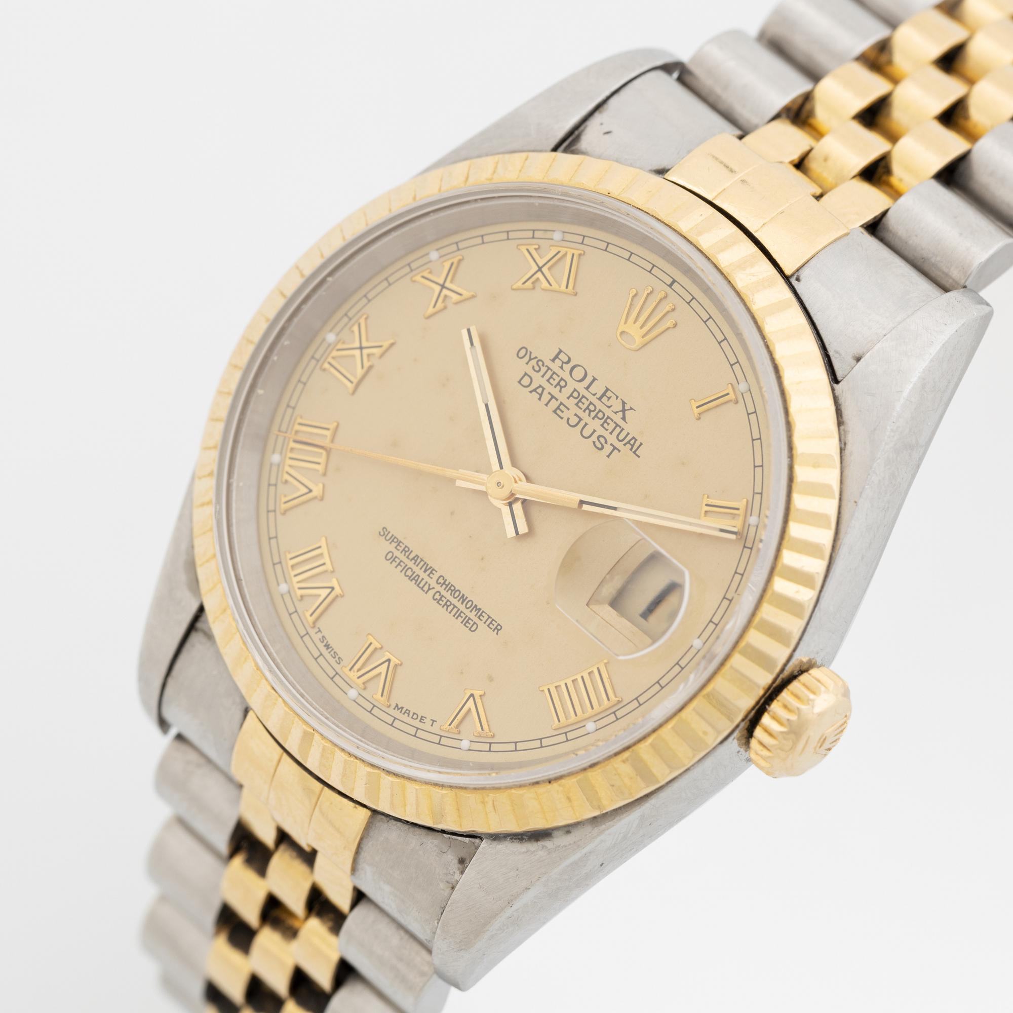 Rolex, Oyster Perpetual, Datejust, Chronometer, armbandsur, 36 mm.