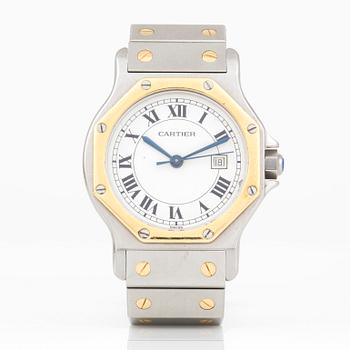 ARMBANDSUR, Santos de Cartier, stål och förgyllt stål.