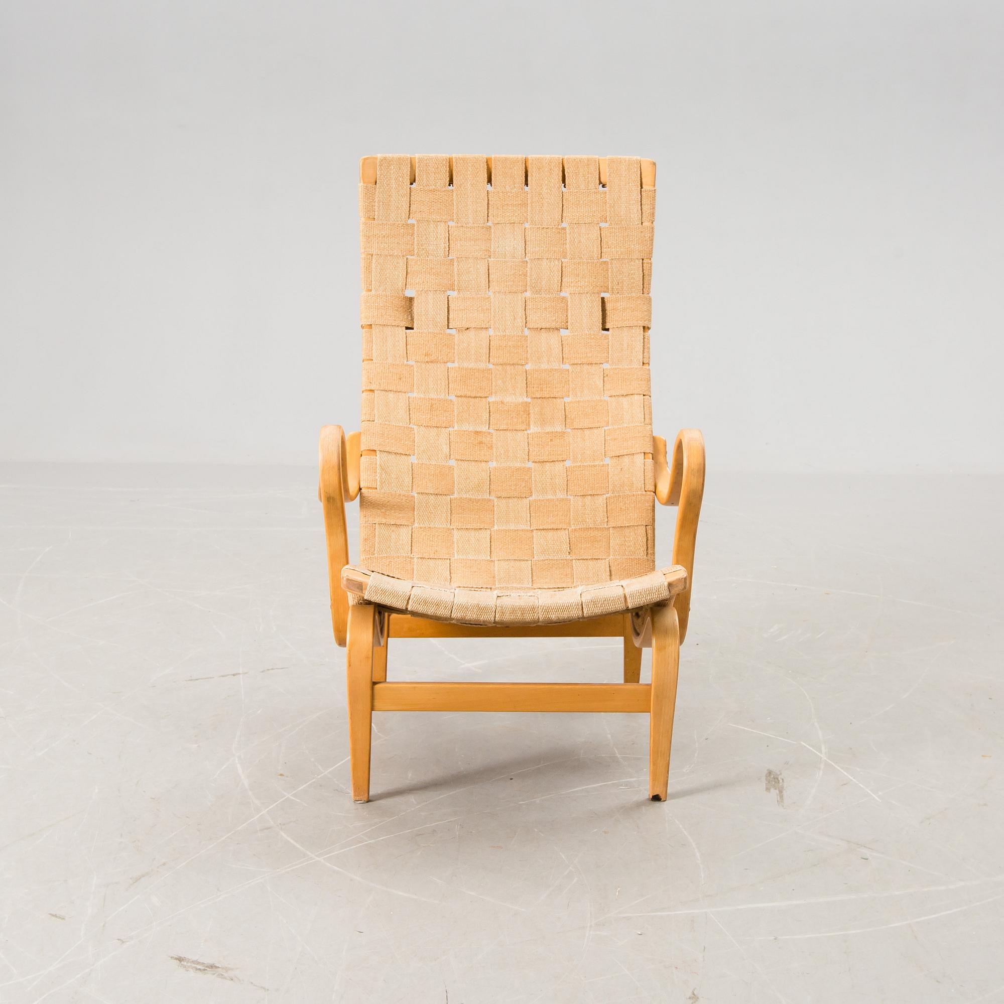 VILSTOL, "Pernilla", Bruno Mathsson, firma Karl Mathsson Värnamo, 1966.